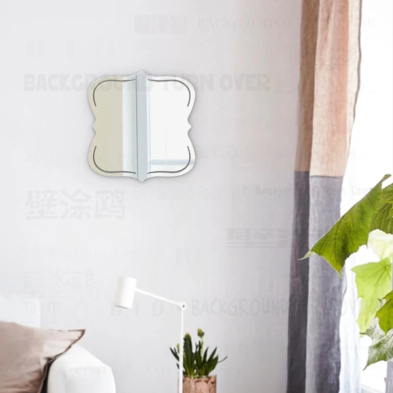 Mirror Wall Mirrors Body Circle Shower Vanity Decor Round Stickers Kawaii Makeup Room Full Small For Home Bedroom Rectangle M034