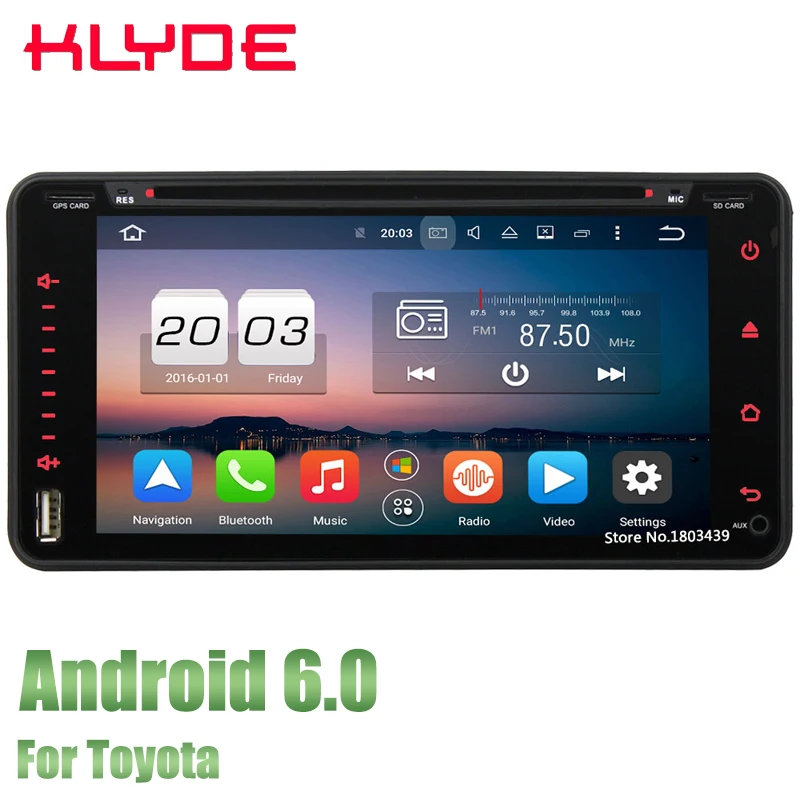 

KLYDE 2DIN Car Multimedia Player 4GB RAM Octa Core DAB+Car DVD Radio Player For Toyota Hilux FJ Cruiser Tundra Sequoia Crown