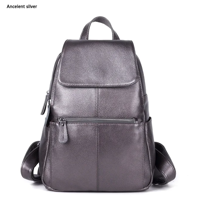 trendy sling bags 2022 HOT 100% Soft Genuine Cow Leather Cowhide Women's Female Top Layer Nature Cow Skin Girl School Book Shopping Bags Knapsack most stylish backpacks