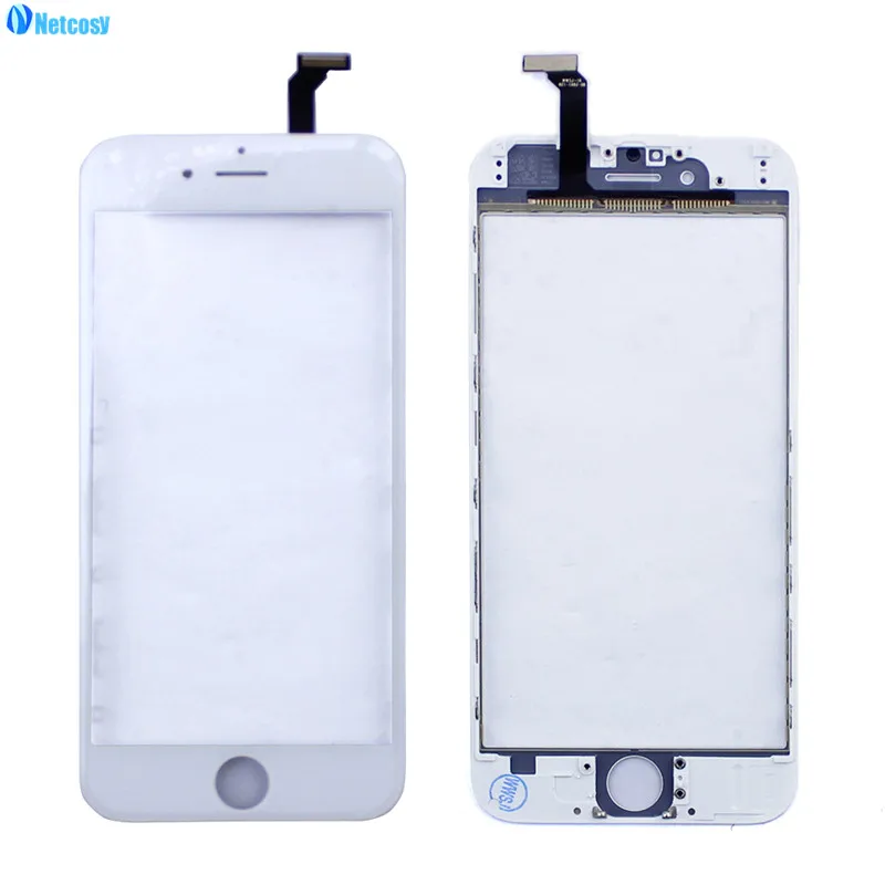 Netcosy Touch Screen Digitizer Panel Glass Lens Sensor + Frame for iPhone 6 4.7 TouchScreen 