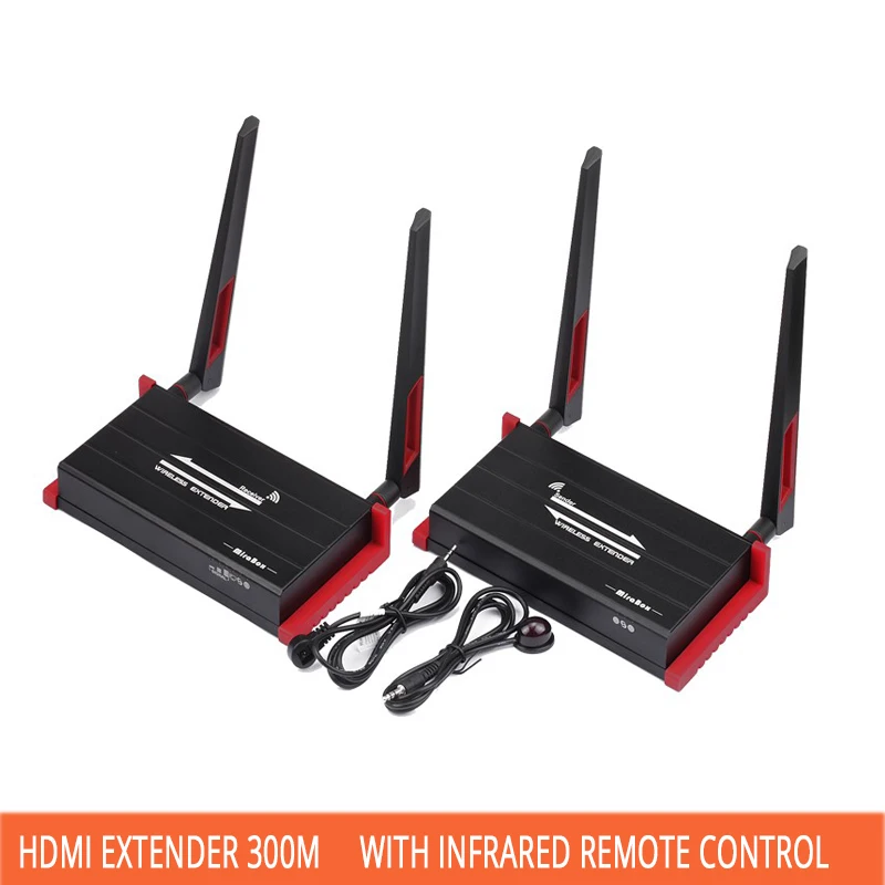 

HDMI Extender 300M Wireless transmission Audio video sync transmission extender Transfer cable RJ45 With infrared remote control