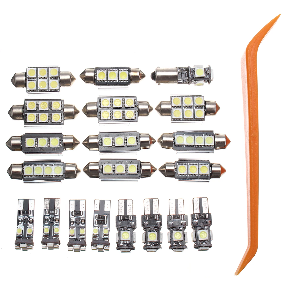 20Pcs Car LED Interior Light Bulbs Reading Dome Lamp Set No error for