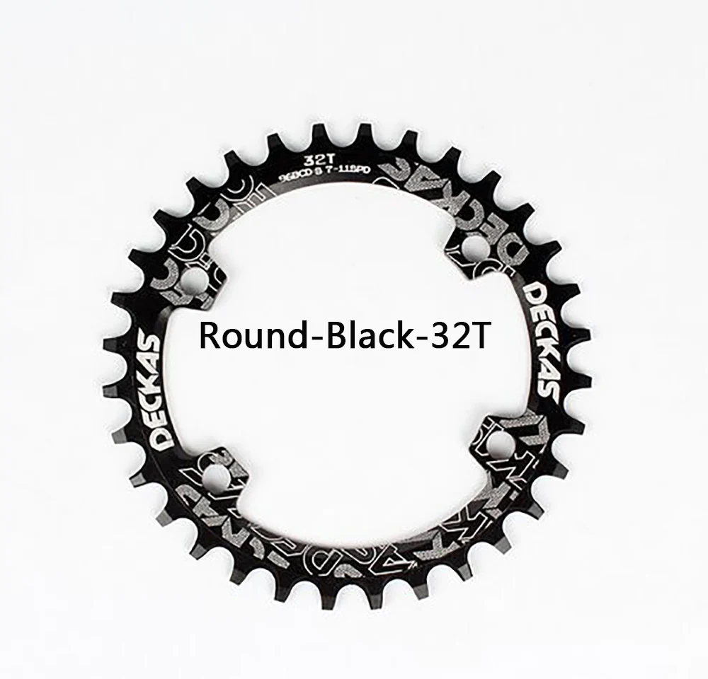 DECKAS MTB велосипедная цепь 96BCD-S 32 T/34 T/36 T/38 T велосипедная узкая широкая цепь подходит для SHIMANO - Цвет: Round-Black-32T