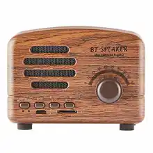 Retro Bluetooth Speaker Portable Mini Speakers Support Tf Card Playing Fm Radio Hands-Free For Phone Pc Wireless Speakers-Brow
