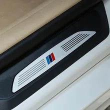 welcome pedal threshold sill decorative protective cover trim sticker for BMW 3series f30 316i 320i 328i Interior accessories