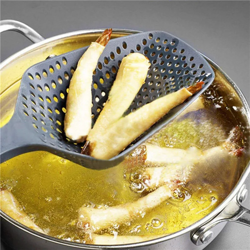 1PC Gadgets Nylon Strainer Scoop Colander Drain Veggies Water Scoop