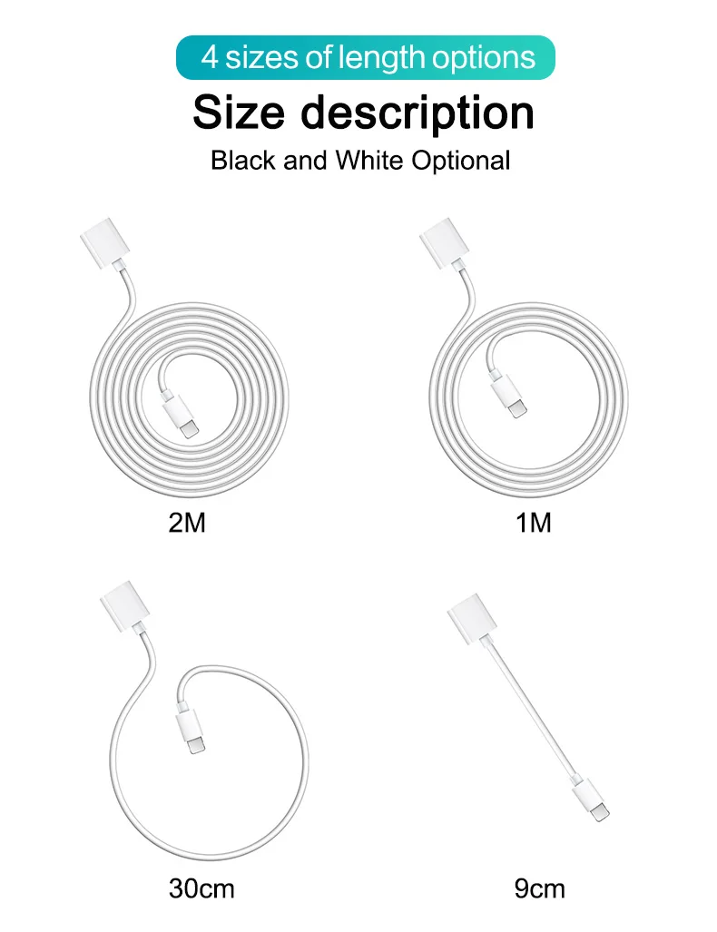 Likike док-станция для мужчин и женщин удлинитель адаптер зарядное устройство синхронизации данных кабель-удлинитель для iPhone6s 7 5S iPad Mini Air 8pin
