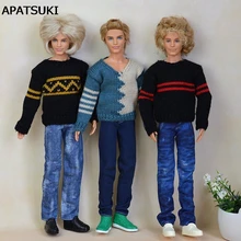 Di alta Qualità Fatti A Mano Dei Jeans Pantaloni Lunghi Per Barbie Fidanzato Ken Ragazzo Bambola Casual Vestiti della Bambola di Sesso Maschile Vestiti