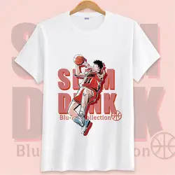 Косплей Аниме унисекс Топы Футболка SLAM DUNK футболка Япония Аниме сын Sakuragi Hanamichi Футболка мужская Удобная дышащая футболка