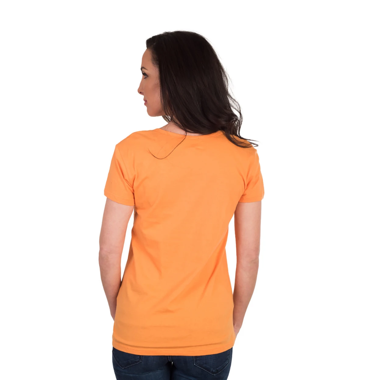 Women's Agiato Basic Crew Neck T-Shirt - Tangerine (1)
