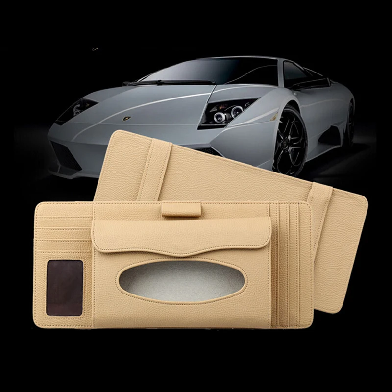 

Car Organizer CD Bag Car Storage Sun Visor Tissue Box Truck Dvd Disk Card Case Organizer Bag Paper Napkin Holder QB895650