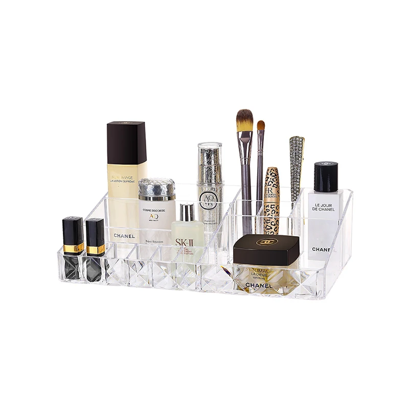 

L Plus Diamond Cosmetic Storage Box Desktop Jewelry Lipstick Makeup Brush Mask Skin Care Container Dressing Table Organizer