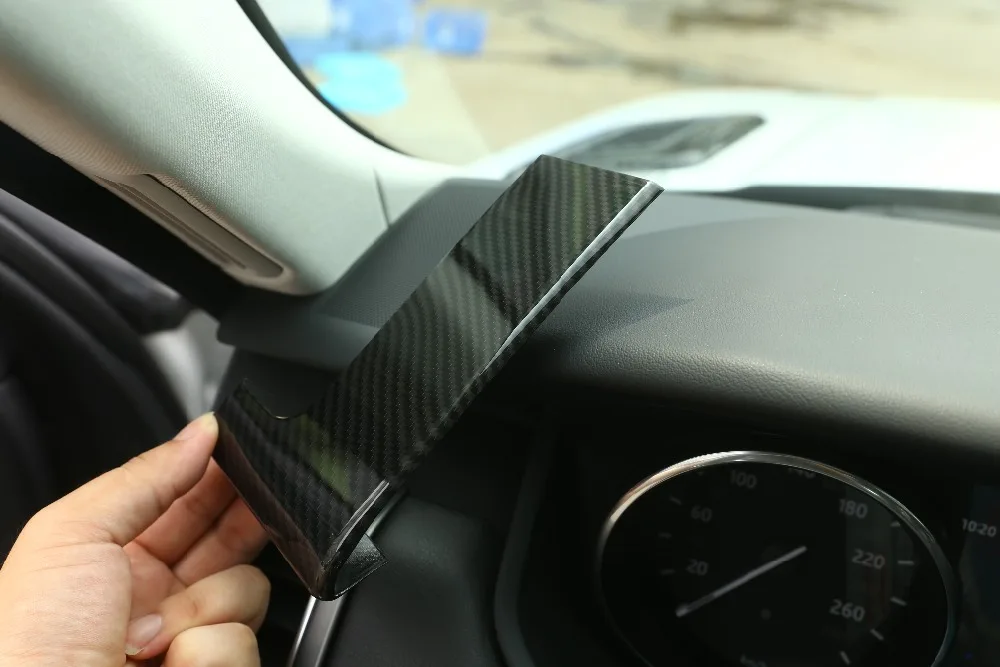 

New!! 1 Pair Carbon Fiber Style Dashboard Decoration Cover Trim For Range Rover Sport 2014-2017