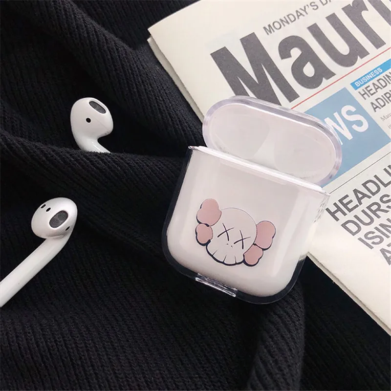 

Airpods Case Cartoon Transparent hard shell Bluetooth Wireless Earphone Case For AirPods Protective Cover Fashion Headset Box