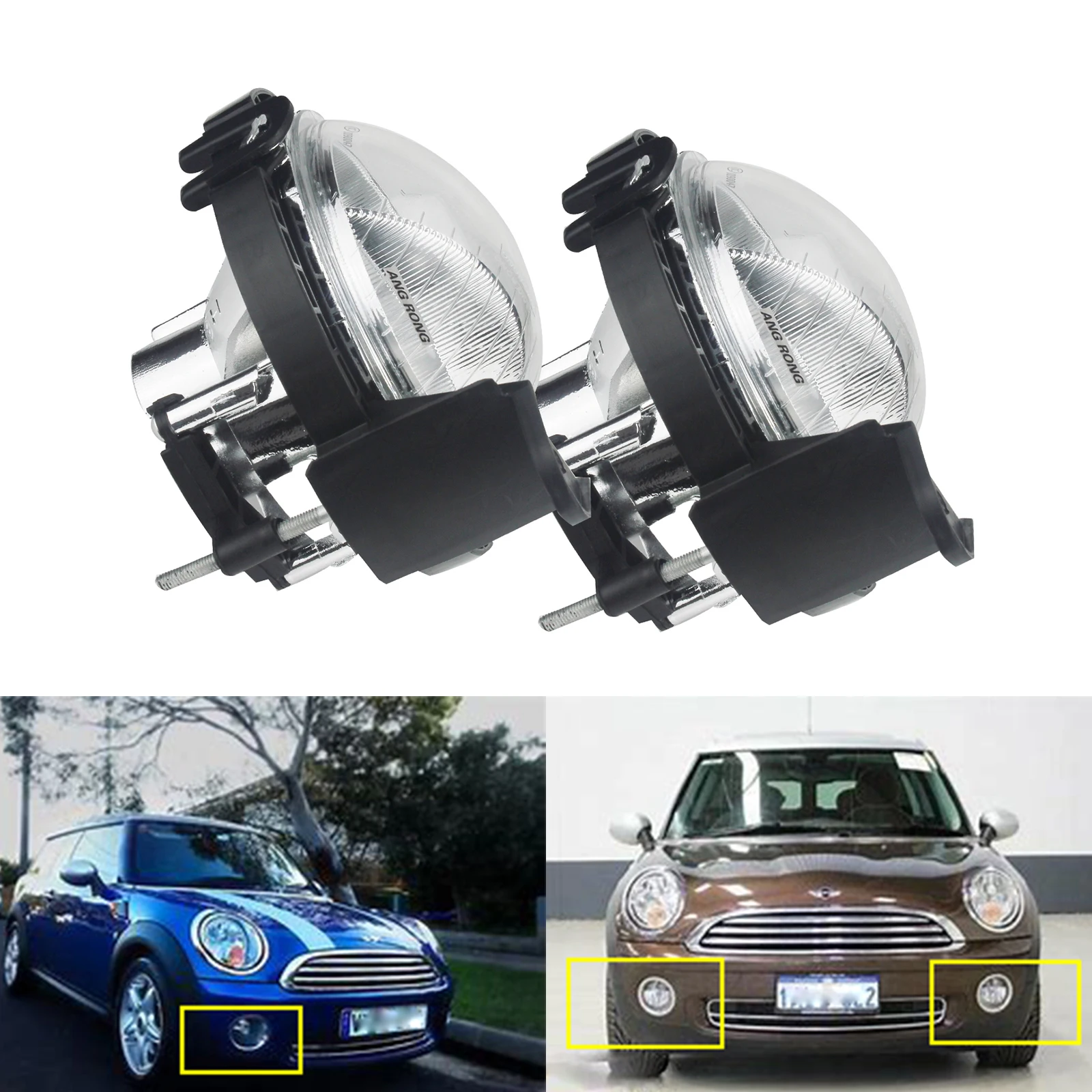 ANGRONG передние противотуманные фары светильник L &amp R без лампочки для BMW Mini Cooper Clubman