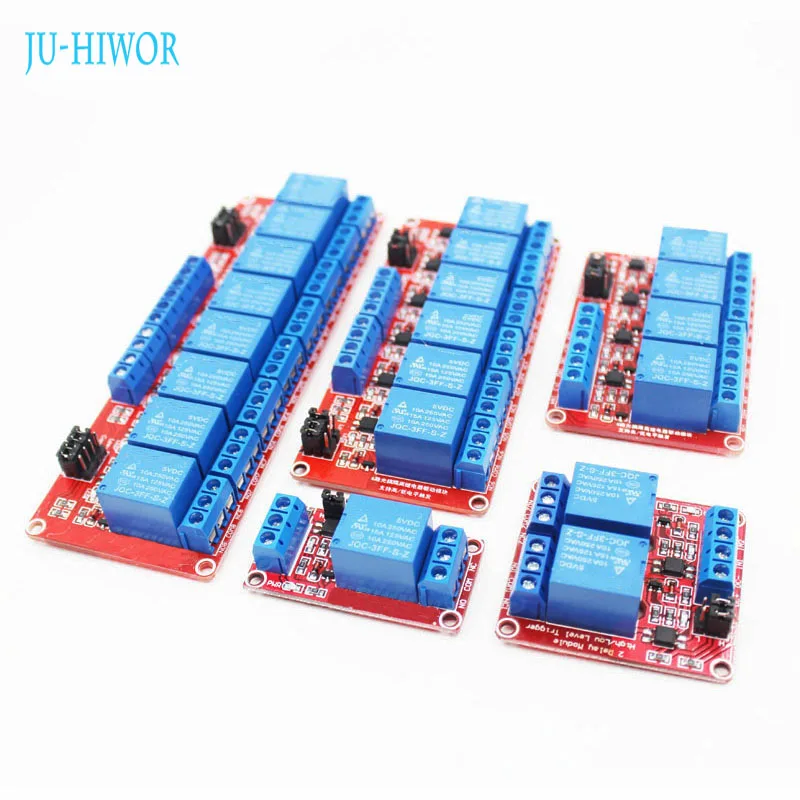 

5/12/24V 1 2 4 8 Channel Relay Module With Optocoupler Relays Output For Arduino SingleChip High Low Electrical Level Selection