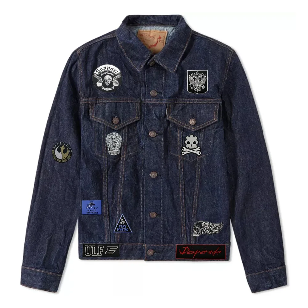 The Emblem of Birds with Crown Patches DIY Free shipping Vest Rider Embroidered  Rider Patch Iron On Front Biker Patch Customize (5)
