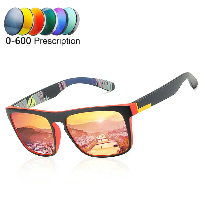 Диоптрийные поляризационные солнцезащитные очки для мужчин и женщин, близорукие очки, модные квадратные мужские очки для вождения UV400 NX