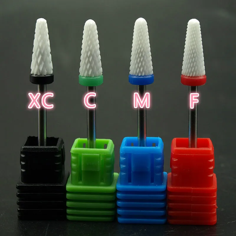 

KIMAXCOLA Ceramic Nail Drill Bit Rotate Burr Milling Nail Cutter Bits For Manicure Pedicure Tool Electric Nail Drill Accessories