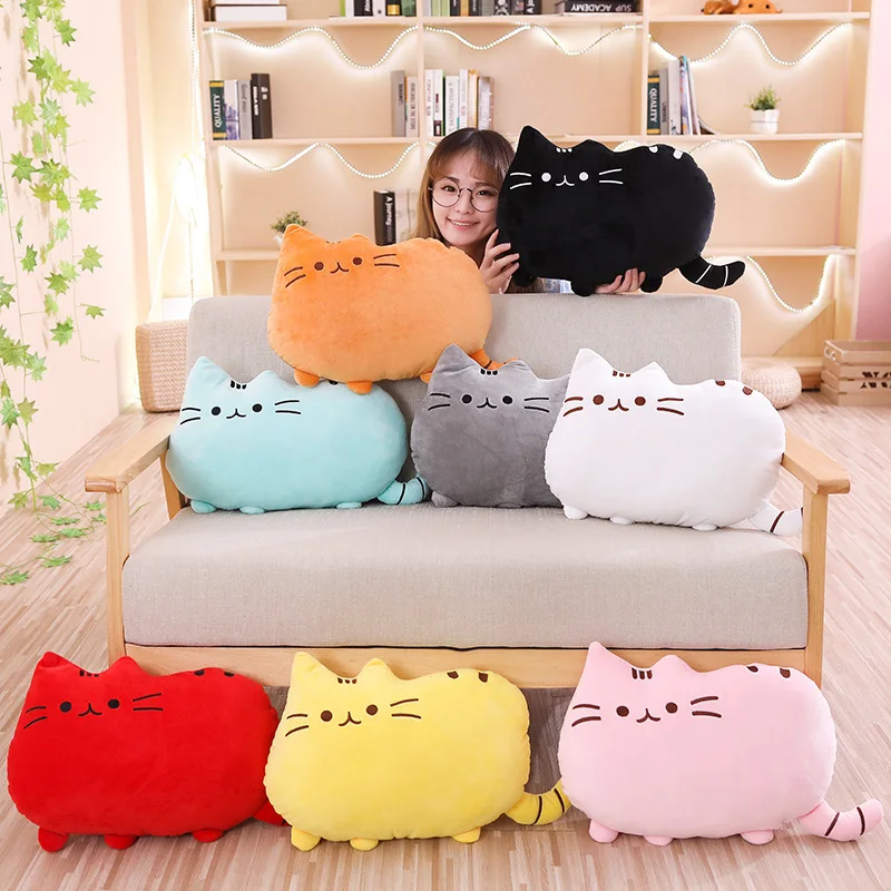 25cm Push een Plush Cat Toys Stuffed Animal& Plush Toys Soft Cat Pillow Pus heen Stuffed Cat Doll for Kids Girl Gift Cheap Toys