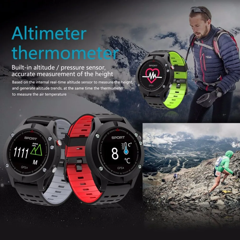 

F5 Smart Watch IP67 Heart Rate Monitor GPS Multi-Sport Mode OLED Altimeter Bluetooth Fitness Tracker Android iOS waterproof