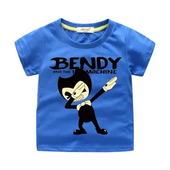 Kids Cartoon Dab Bendy Print T-shirts Clothes Boys Tees Tops Costume Girls T Shirt Clothing Children Summer Tshirt Baby 4