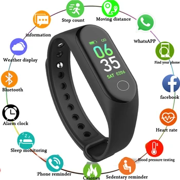 

Smart Wristbands Color Screen Multi functional Smart Band Watch Call Reminder Fitness Activity Tracker Step Counter pk mi band