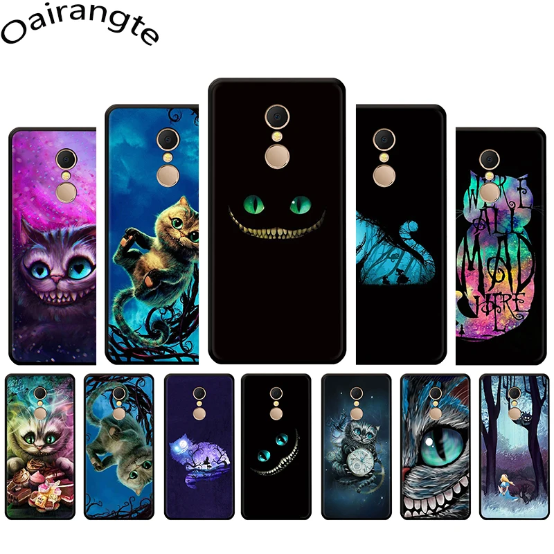 

Alice in Wonderland Cheshire Cat Soft Phone Cover Case For Redmi 4A 4X 5 6 A 7 Go Note 4 4X 5 6 7 Pro 7 Go