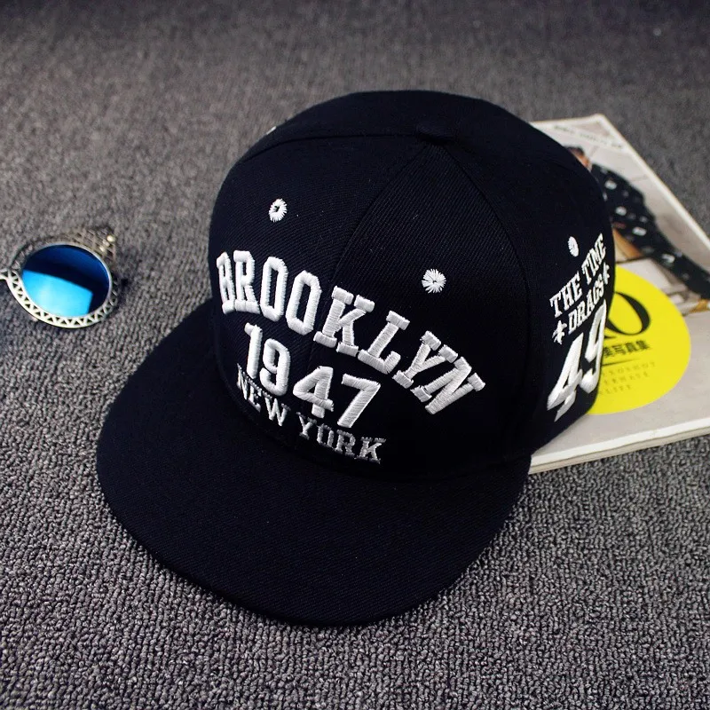 Мода 1947 Бруклин стиль Snapback бейсбольная Кепка шляпы хорошего качества Snapback Кепка Нью-Йорк Хип-хоп кепка