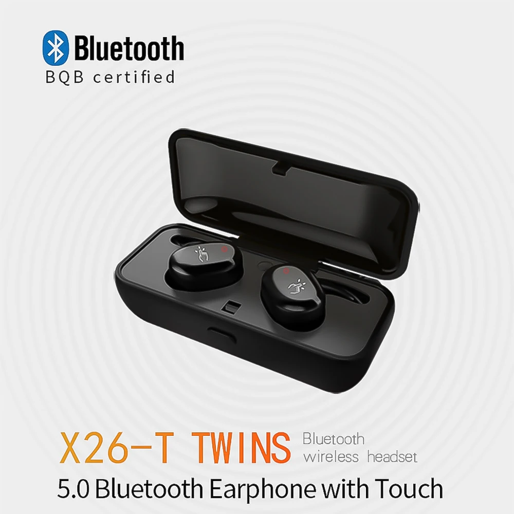 Беспроводные Bluetooth наушники автомобильный комплект Банк питания зарядное устройство чехол V5.0 мини TWS наушники с микрофоном для мобильного телефона спортивные наушники