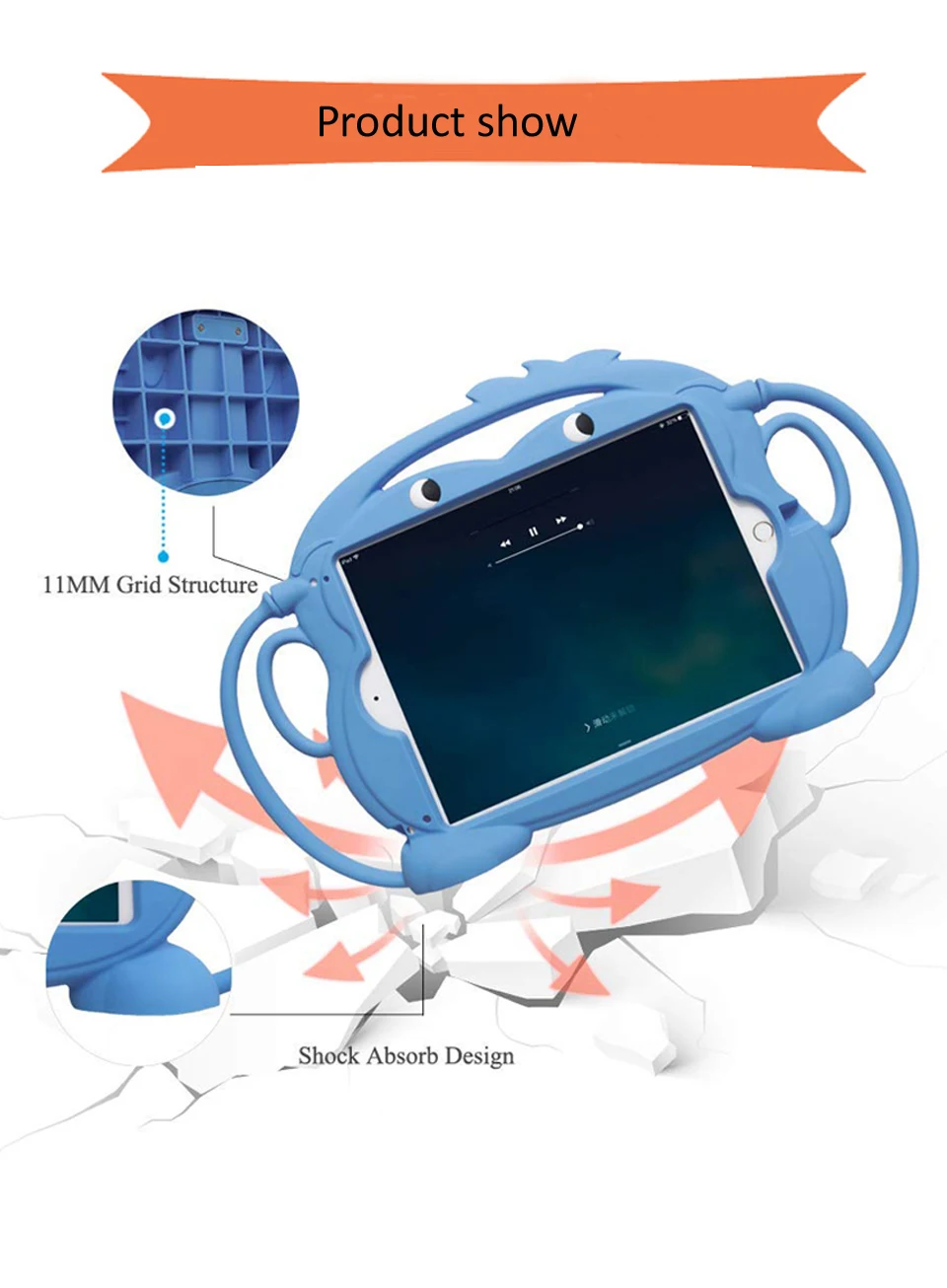 Чехол для iPad mini 1/2/3/4 силиконовая обезьянка, дети, милый, защита от ударов, мягкая Портативный светильник Вес Защитная крышка