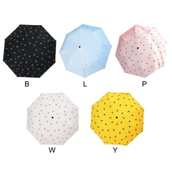 

Pocket Sunshade Umbrella Lightweight Folding Black Coating UV Protection Sunny & Rainy Umbrellas