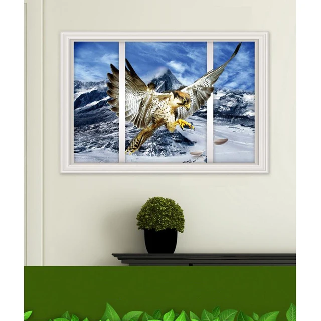 3d aquila falsa finestra wall sticker decal inglese lettera a casa ... Finestra in inglese