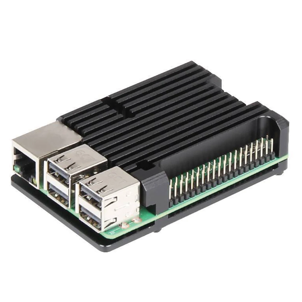 

Cooling Shell Home Use Office Aluminum Alloy Durable Computer Parts Radiator Protection Case Without Fan For Raspberry Pi 3B+ 3B