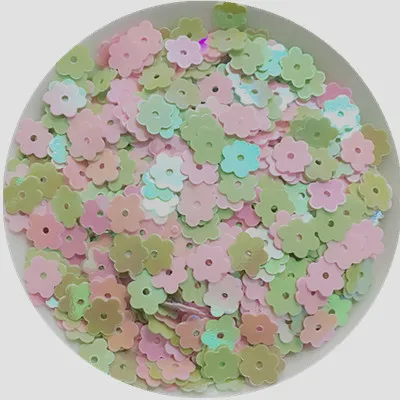 AB Mix Pink Green 720 шт./лот 6 мм без каблука сливы цветок пайетками центральное отверстие для DIY Швейные аксессуары Корея бижутерного фитинги - Цвет: AB Mix Pink Green