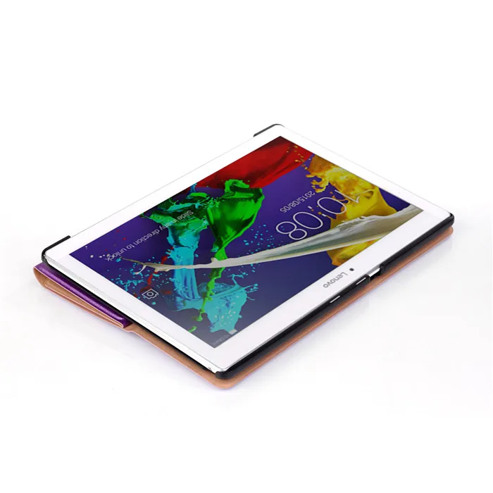 100 шт. искусственная кожа Стенд чехол для Lenovo TAB2 Tab 2 A10 30 A10-30 X30F tb2-x30f x103f 10.1" планшеты+ Экран протектор