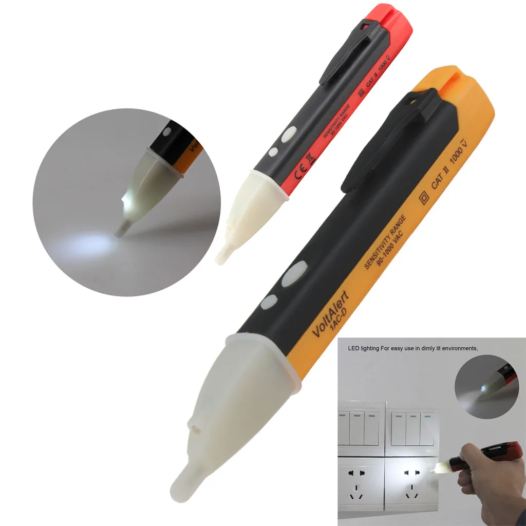 

Digital AC Voltage Tester Pen Detector Electricity Detector Test Pencil LED Light AC Electric Voltage Tester Volt Alert Pen #ew