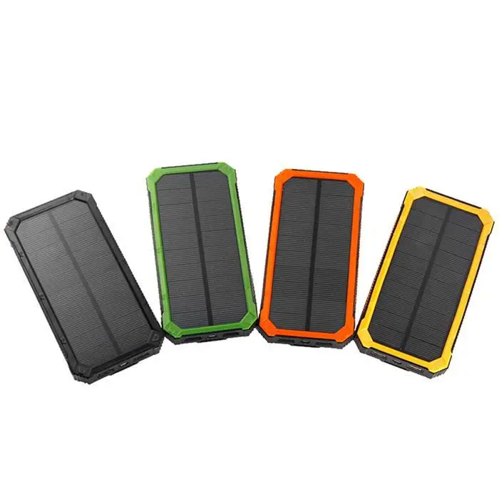 6000 mAh Открытый водонепроницаемый солнечный банк питания для iPhone samsung Xiaomi двойной USB портативный внешний аккумулятор зарядное устройство светодиодный фонарик