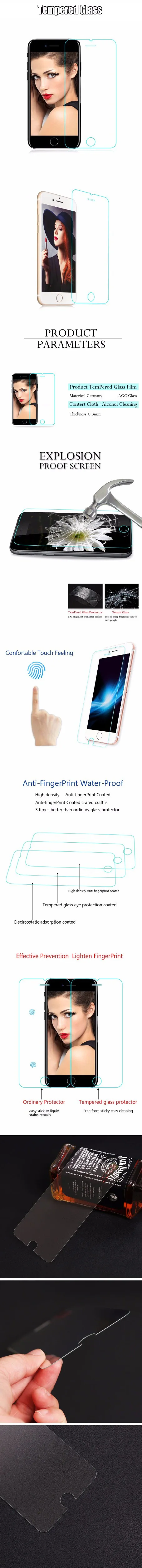 100 шт./лот 9H HD закаленное стекло для iphone 11 pro X XS Max XR 6 6s 7 8 plus 5S SE Защитное стекло для экрана