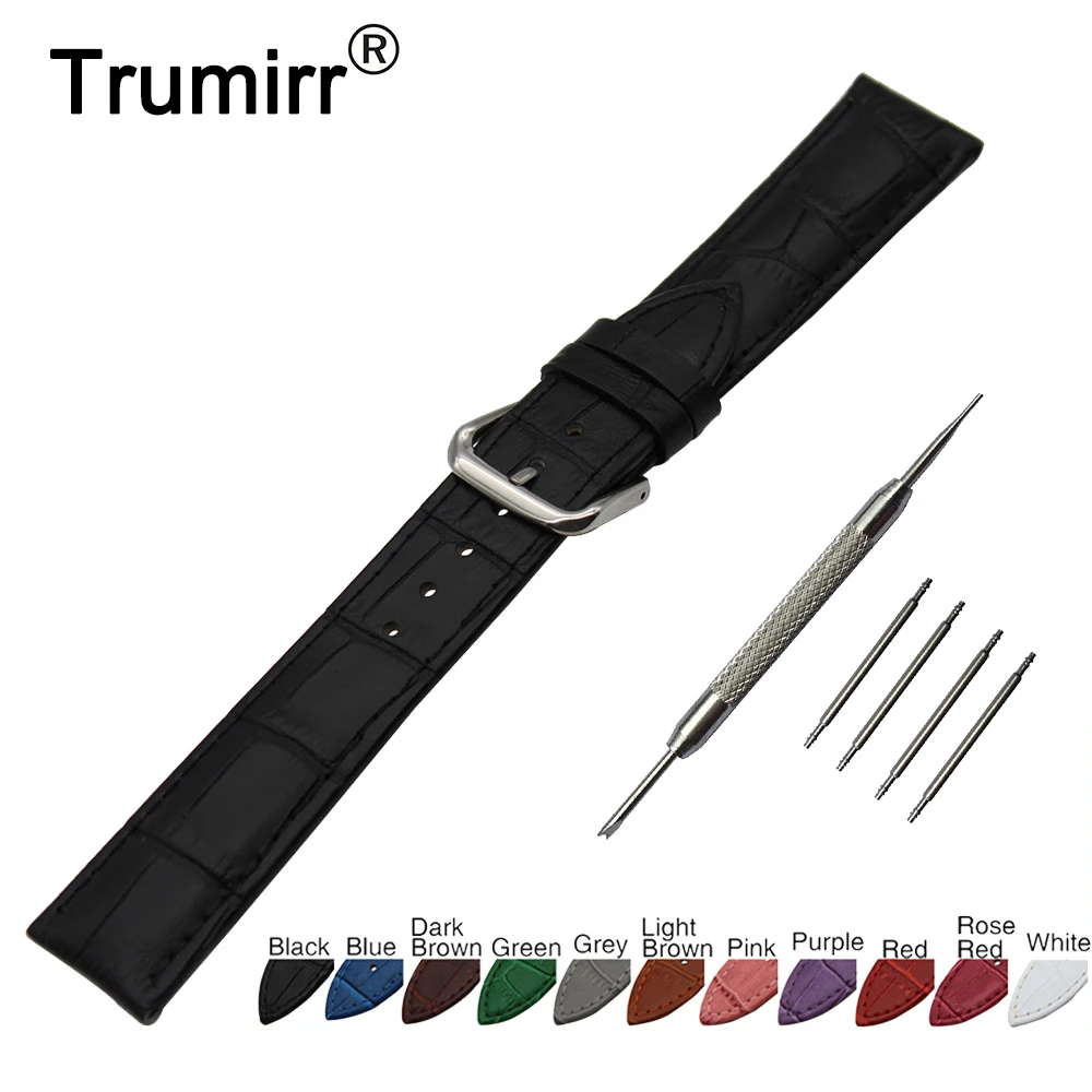 Ремешок для часов из натуральной кожи с пряжкой нержавеющей стали|watch band link remover