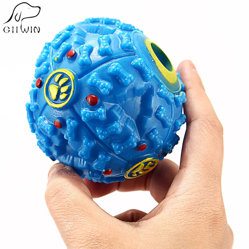 HACHIKITTY Interactive Dog Chew Ball Toys With Squeak Rubber Best