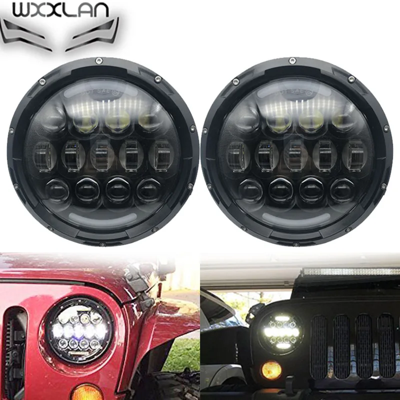Wxxlan пара 7 дюймов 105 Вт светодиодный фонарь H/L луч H4 H13 с DRL Для Jeep Jk Tj Fj Cruiser Trucks 4wd