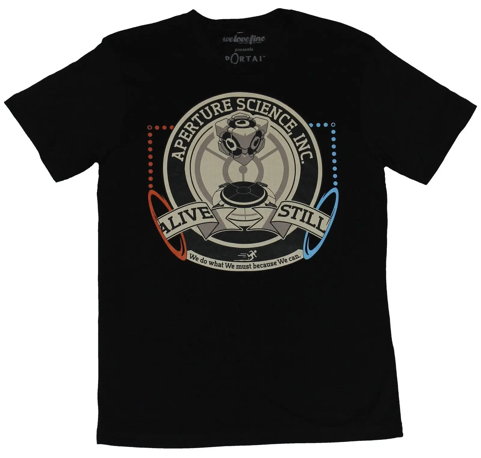 Portal Mens T-Shirt - Alive Still Aperture Science WE Do Because We Can Cartoon t shirt men Unisex New Fashion tshirt | Мужская одежда