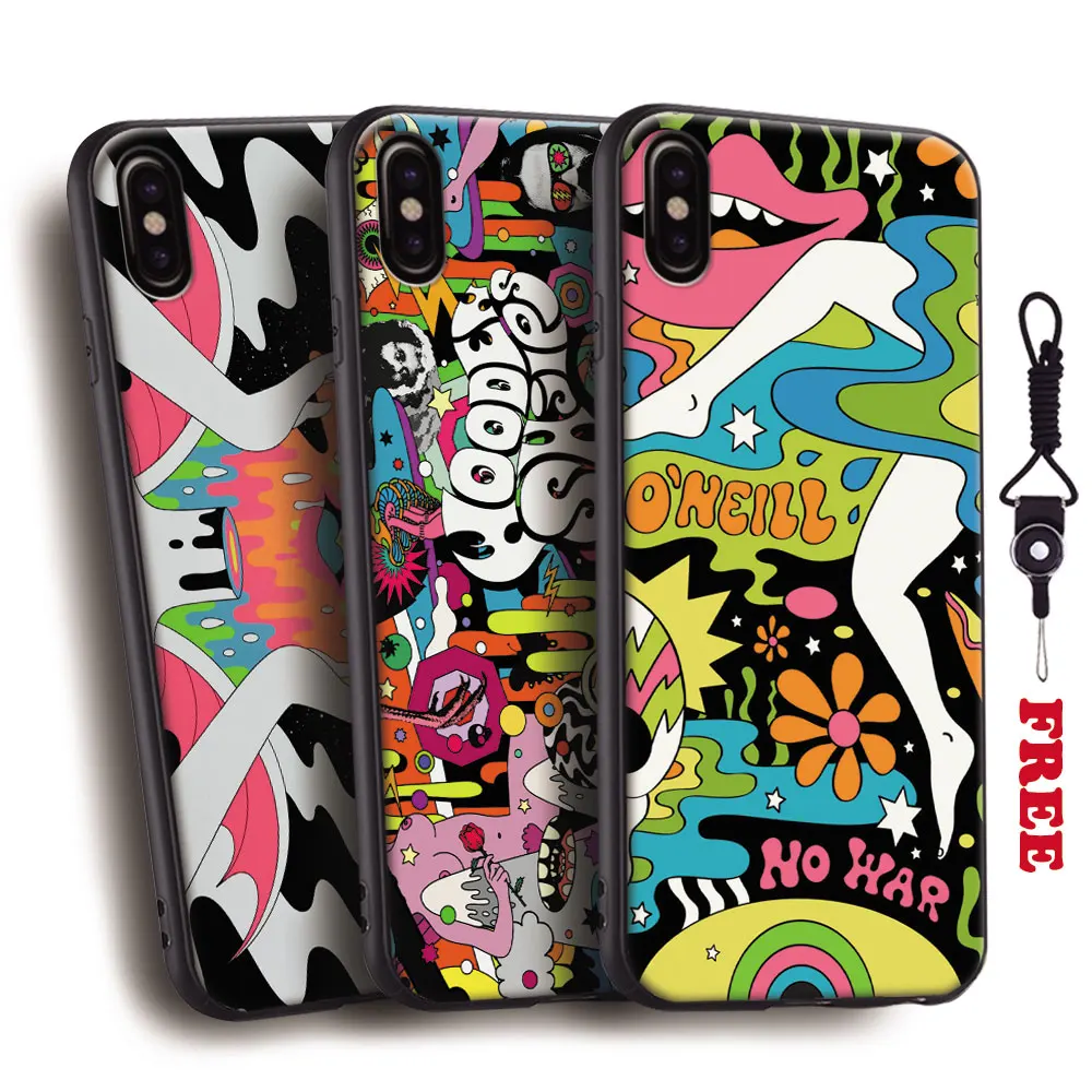 

Psychedelic Trippy Aesthetic Abstract Tpu Soft Silicone Phone Case Cover Shell For Apple iPhone 5 5s Se 6 6s 7 8 Plus X XR XS MA