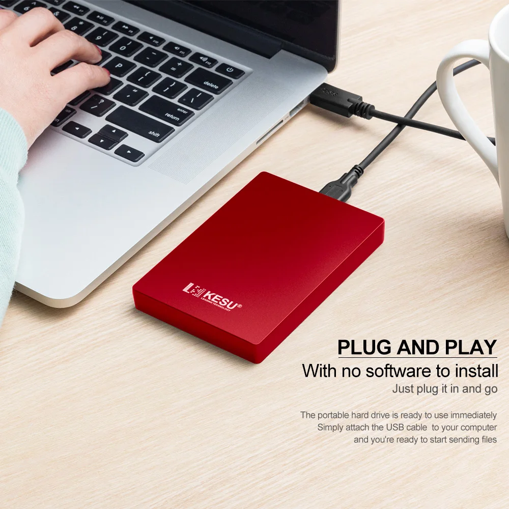 Portable External  Hard Drive Red (6)