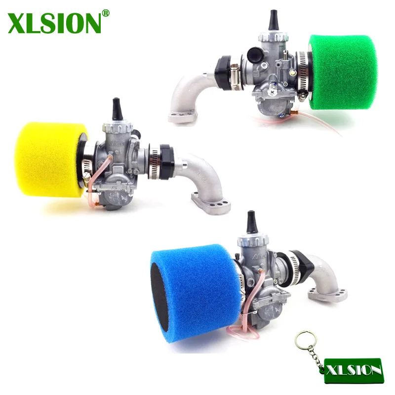 XLSION 28mm Mikuni VM24 Carburetor +Air Filter + Intake Pipe Mainfold Flange For YX 140cc 150cc 160cc Engine Chinese Pit Dirt | Автомобили