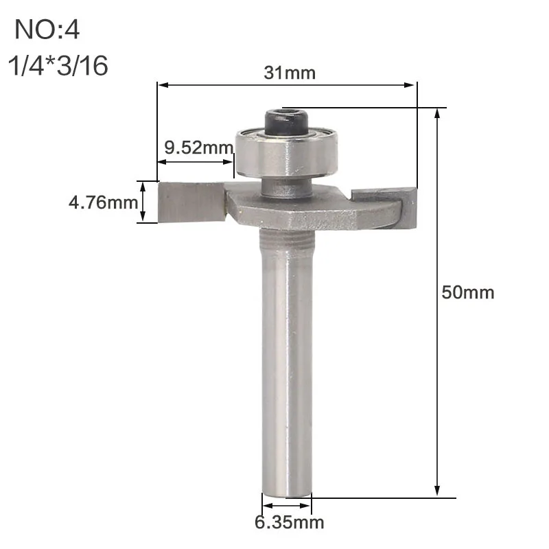 1/" 1/2 конических фрез высокое качество «Т» Тип печенья совместных слот резак соединять/долбежные фрезы Резак работы по дереву - Длина режущей кромки: NO4