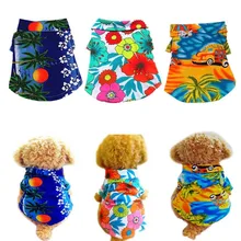Летний Пляжный маленький щенок жилет футболка собака кошка одежда костюмы