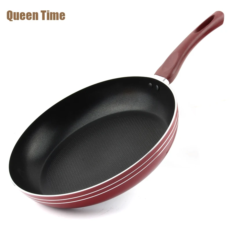 QueenTime 12" Aluminum Frying Pan Gas Induction Cooker With Handle Non
