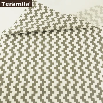 

Teramila Cotton Fabric Printed Geometry Square Designs Twill Material Tissue DIY Bedding Quiting Patchwork Pillow Cloth Tecido